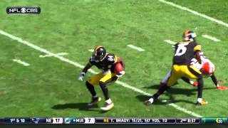 Antonio Brown Kicks Browns Punter Spencer Lanning During Return [upl. by Harlin13]