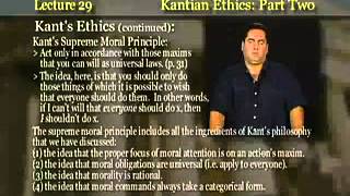 Introduction to Philosophy Lecture 29  Kantian Ethics II [upl. by Brookner941]