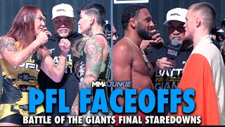 PFL Battle of the Giants Full Fight Card Faceoffs From Saudi Arabia  Ceremonial WeighIns [upl. by Atinra]