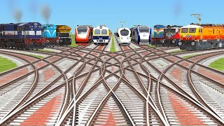 🔟 Rails Crossings At Forked🆘️ Branched 3D Railroad Tracks [upl. by Dian]