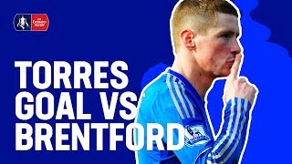 Fantastic Fernando Torres Goal  Brentford 22 Chelsea  The FA Cup 4th Round 2013 [upl. by Atinat642]