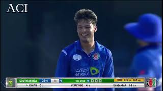 A NEW STAR FOR AFGHANISTAN AM GHAZANFAR BOWLING AGAINST SA  AM GHAZANFAR BOWLING [upl. by Eldrid]