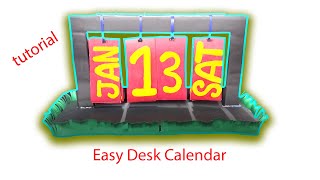 Easy DESK CALENDAR from Waste Materials  DIY Creative Minimalist Calendar  Cardboard Craft Ideas [upl. by Kered509]