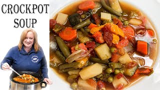 CROCKPOT MEATLESS SOUP RECIPE  A Slow Cooker Loaded Full of Delicious Vegetables [upl. by Anital]