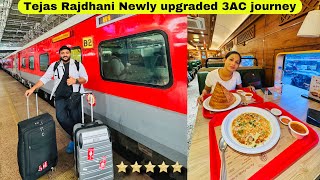 Most Comfortable 3AC Tejas Rajdhani Express Journey  First AC jaisa service 3rd AC mein 😀 [upl. by Anilam]