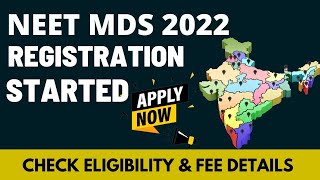 NEET MDS 2022 Exam Dates Released  MDS Application Date  NEET MDS 2022 [upl. by Atela]