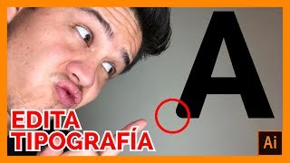 ✔️CÓMO EDITAR TEXTO TIPOGRAFÍA EN ILLUSTRATOR CC 2019 [upl. by Seigler]