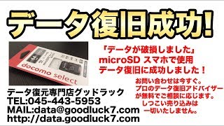 スマホ「データが破損しました」 microSD データ復旧 [upl. by Bartolomeo]