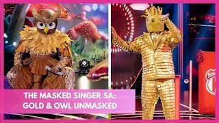 Owl amp Gold get unmasked on Masked Singer South Africa [upl. by Ytte337]