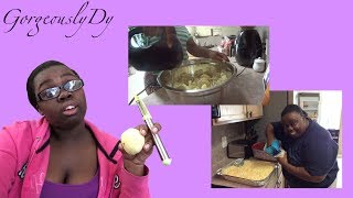 MAKING CHICKEN WINGS amp MAC AND CHEESE [upl. by Aydan]