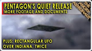 Pentagon unveils new UFO footage documents PLUS huge rectangular UFO over Indiana  twice [upl. by Kath]