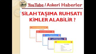 Silah Taşıma Ruhsatı Kimler Alabilir [upl. by Hanafee]