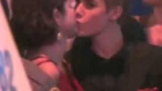 Justin Bieber amp Selena Gomez KISS at Vanity Fair Oscar Party [upl. by Modie]