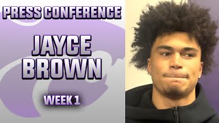 Kansas State Wide Receiver Jayce Brown Press Conference Week 1 [upl. by Asemaj]