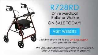 R728RD Rollator Walker by Drive Medical and Get the Best Price Here [upl. by Prouty]