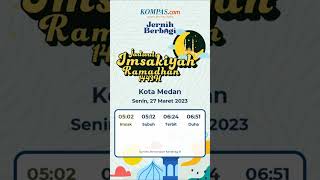 Jadwal Imsakiyah Kota Medan 2329 Maret 2023 [upl. by Yenaiv]