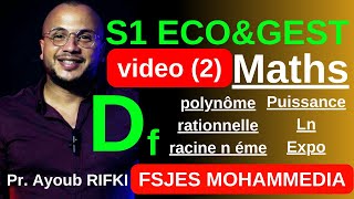 RIFKI ACADEMY Video2 Domaine de definition MATHS S1 ECOGEST FSJES MOHAMMEDIA [upl. by Bidle235]