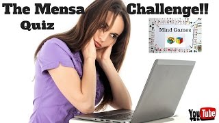 The Mensa IQ Test Challenge Mensa Sample Test Questions 🙄Quiz [upl. by Cohlette]