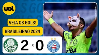 PALMEIRAS 2 X 0 BAHIA  VEJA OS GOLS DE ESTÊVÃO E RONY  CAMPEONATO BRASILEIRO 2024 [upl. by Kcirddec722]