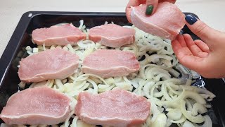 Das Fleisch auf die Zwiebel legen um zu bekommen leckeres Abendessen in 10 Minuten 540 [upl. by Amata197]