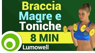 Esercizi per Dimagrire e Tonificare le Braccia Velocemente  Allenamento a Casa di 8 Minuti [upl. by Leddy863]