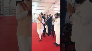 PM Modi receives a grand Welcome in Washim Maharashtra  shorts [upl. by Neetsyrk248]