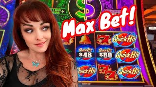 Max Out the Bet amp Snag DOUBLE BONUSES Quick Hits Slot amp More [upl. by Snodgrass]