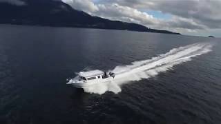 Yamaha 425 XTO Offshore on Kingfisher 3425 Seatrial [upl. by Ariak653]