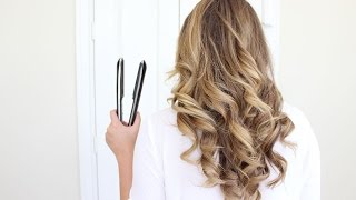 How To Curl Your Hair With A Flat Iron  Long Lasting [upl. by Dinnage]