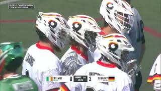 Germany vs Ireland Mens World Lacrosse Championship 2023 11th Place Game [upl. by Kaylil827]