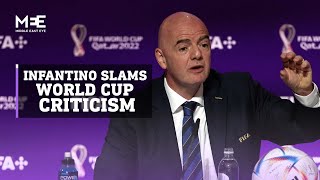 ‘Im defending football and injustice’ Fifa chief Infantino hits out at Qatar World Cup criticism [upl. by Arretak]