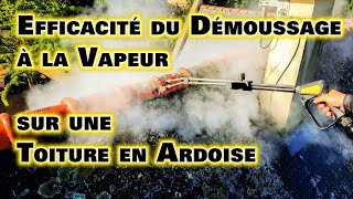 démoussage de toiture en ardoise  le démoussage nettoyage en vapeur basse pression est sans égal [upl. by Eigla]