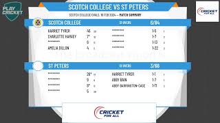 Independent Girls Schools SA  Term 1 IGSSA Senior Cricket  Rd3  Scotch College v St Peters [upl. by Roderic544]