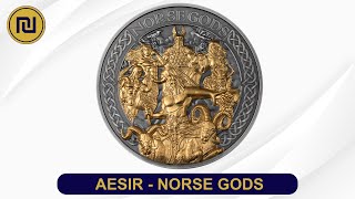 Norse Gods  The Aesir Gold Plating 5 Oz Silver Coin [upl. by Ire]