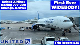 Flying a BOEING 777200 on United Airlines from Chicago OHare to Denver  Trip Report 35 [upl. by Bishop]