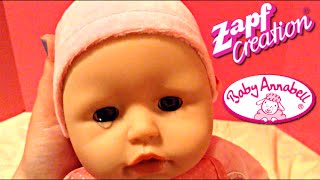 Zapf Creations Baby Annabell Doll Unboxing and Play [upl. by Elleirbag]