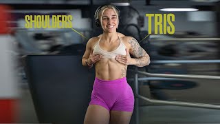 Shoulders and Tricep Workout bodybuilding Jordyn Trenholm [upl. by Scharf875]