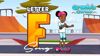 Letter F Song  Phonics and Letter Recognition with Gracie’s Corner  Nursery Rhymes  Kids Songs [upl. by Aerdnua]