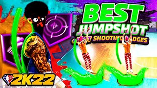 BEST JUMPSHOT FOR ALL BUILDS IN NBA 2K22  BEST SHOOTING BADGES FOR GUARANTEED 100 GREENS [upl. by Laband]