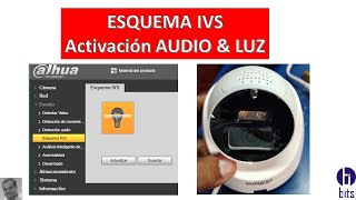 Cámara IP Esquema IVS activación AUDIO Y LUZ [upl. by Harimas]