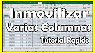 Como inmovilizar filas y columnas en Excel [upl. by Ahsiryt589]