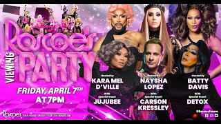 Detox JuJuBee amp Carson Kressley Roscoes RuPauls Drag Race Season 15 Viewing Party [upl. by Ahiel]