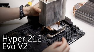 Cooler Master Hyper 212 RGB Black Edition installation and vs AMD Stock CPU cooler [upl. by Sokil]