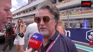 Michael Andretti Martin Brundle Grid Walk Interview  Miami F1 GP 2023 [upl. by Beutler]