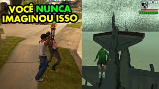 VOCÊ MORRERIA SEM SABER ESSAS COISAS DO GTA SA esse jogo é infinito [upl. by Adroj]