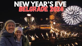 New Years Eve in BELGRADE 2024 insane fireworks show Serbia Travel vlog [upl. by Lux]