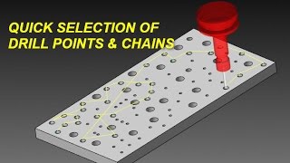 MASTERCAM TIP QUICK SELECTION OF DRILL POINTS AND CHAINS [upl. by Limoli]