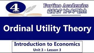 Introduction to Economics  Unit 3 Part 3  Ordinal Utility  Economics 101  Basic Economics [upl. by Cedar]