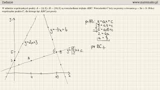 Matura 2018  zadanie 32  geometria analityczna [upl. by Zetnod114]