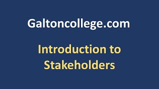 Introduction to Stakeholders [upl. by Suzetta]